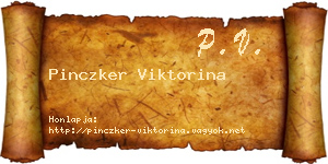 Pinczker Viktorina névjegykártya